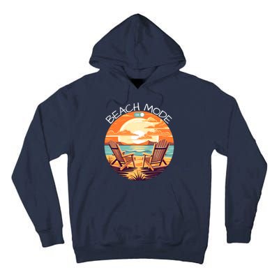 Beach Mode Vacy Mode Beach Life Vintage Sunset Beach Trip Vacation Mode Tall Hoodie