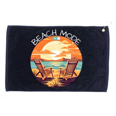 Beach Mode Vacy Mode Beach Life Vintage Sunset Beach Trip Vacation Mode Grommeted Golf Towel