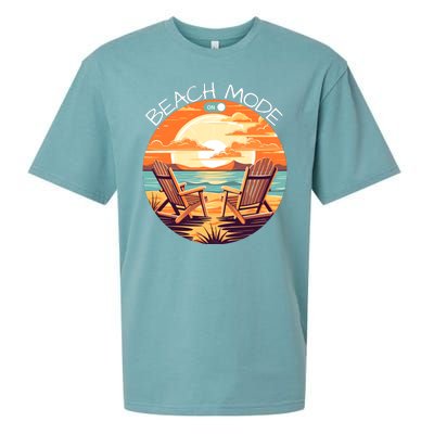 Beach Mode Vacy Mode Beach Life Vintage Sunset Beach Trip Vacation Mode Sueded Cloud Jersey T-Shirt