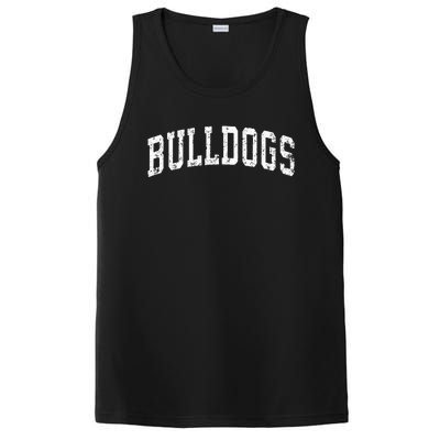 Bulldogs Mascot Vintage Athletic Sports Name Design PosiCharge Competitor Tank