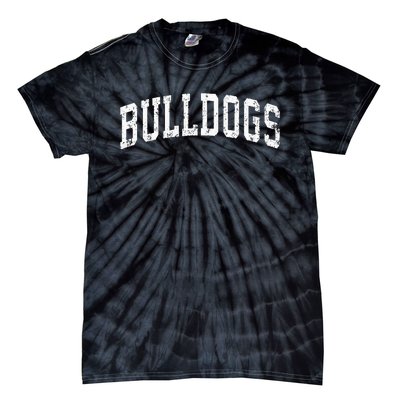 Bulldogs Mascot Vintage Athletic Sports Name Design Tie-Dye T-Shirt