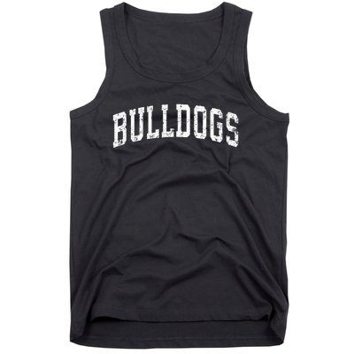 Bulldogs Mascot Vintage Athletic Sports Name Design Tank Top