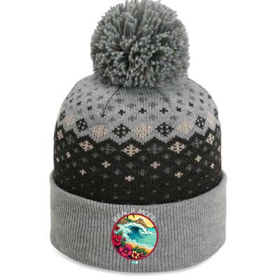 Beach Mode Vacy Mode Beach Life Vintage Sunset Beach Trip Vacation Mode The Baniff Cuffed Pom Beanie