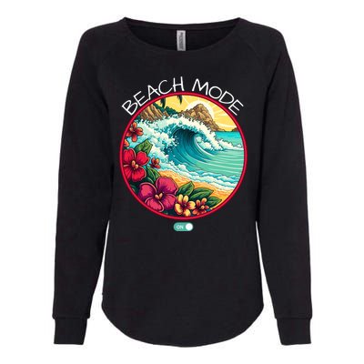 Beach Mode Vacy Mode Beach Life Vintage Sunset Beach Trip Vacation Mode Womens California Wash Sweatshirt