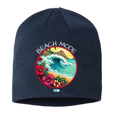 Beach Mode Vacy Mode Beach Life Vintage Sunset Beach Trip Vacation Mode Sustainable Beanie