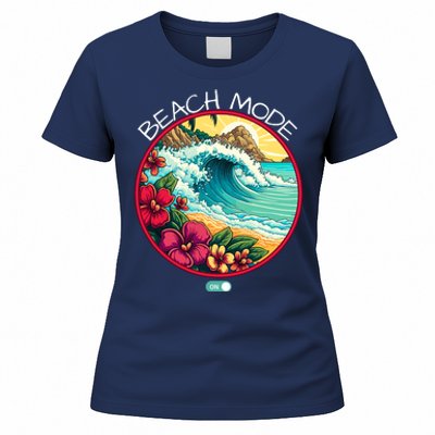 Beach Mode Vacy Mode Beach Life Vintage Sunset Beach Trip Vacation Mode Women's T-Shirt