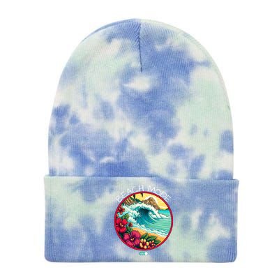 Beach Mode Vacy Mode Beach Life Vintage Sunset Beach Trip Vacation Mode Tie Dye 12in Knit Beanie