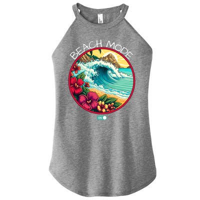 Beach Mode Vacy Mode Beach Life Vintage Sunset Beach Trip Vacation Mode Women's Perfect Tri Rocker Tank