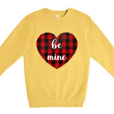 Be Mine Valentine's Day Gift Cute Heart Gift Premium Crewneck Sweatshirt