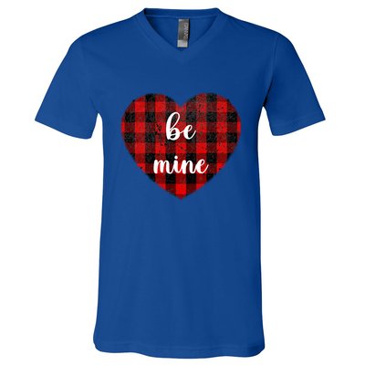 Be Mine Valentine's Day Gift Cute Heart Gift V-Neck T-Shirt