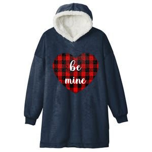 Be Mine Valentine's Day Gift Cute Heart Gift Hooded Wearable Blanket