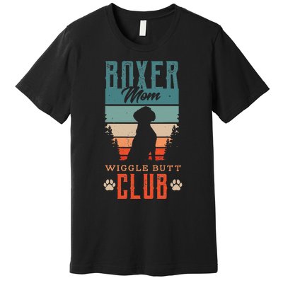 Boxer mom wiggle butt club for a Boxer Lover Dog Premium T-Shirt