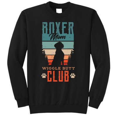 Boxer mom wiggle butt club for a Boxer Lover Dog Tall Sweatshirt