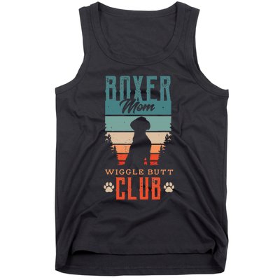 Boxer mom wiggle butt club for a Boxer Lover Dog Tank Top