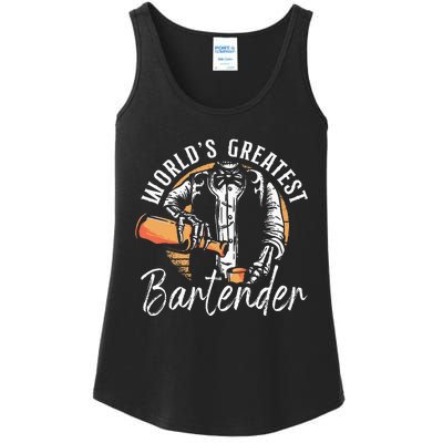 Bartender Mixologist Worlds Greatest Bartender Ladies Essential Tank