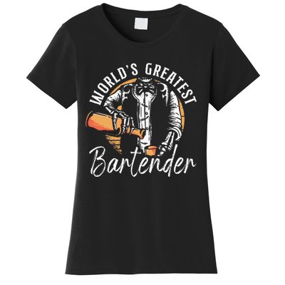 Bartender Mixologist Worlds Greatest Bartender Women's T-Shirt