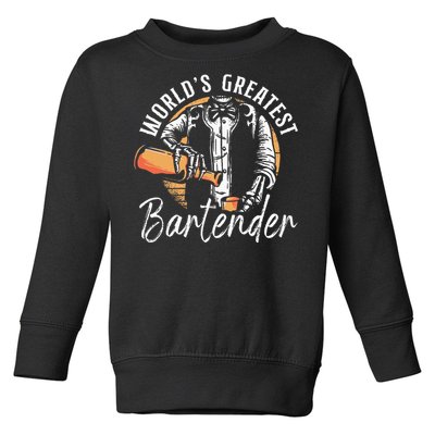 Bartender Mixologist Worlds Greatest Bartender Toddler Sweatshirt