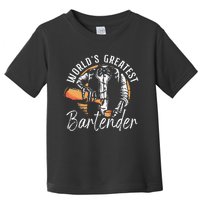 Bartender Mixologist Worlds Greatest Bartender Toddler T-Shirt