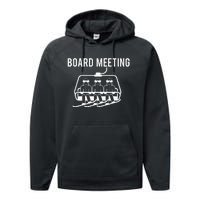 Board Meetings Wintersports Lover Snowboarding Snowboarder Performance Fleece Hoodie