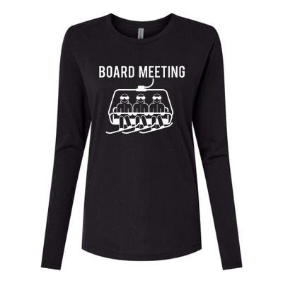 Board Meetings Wintersports Lover Snowboarding Snowboarder Womens Cotton Relaxed Long Sleeve T-Shirt