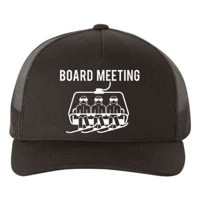 Board Meetings Wintersports Lover Snowboarding Snowboarder Yupoong Adult 5-Panel Trucker Hat