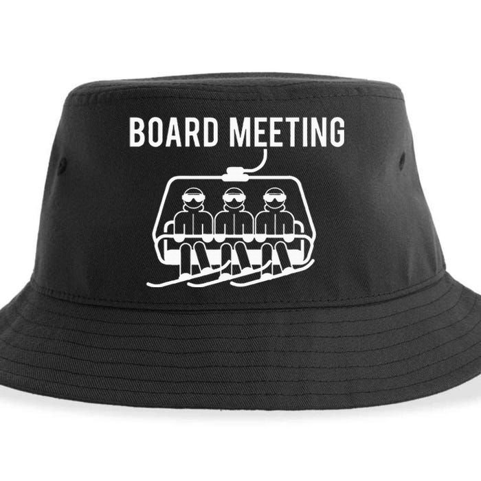 Board Meetings Wintersports Lover Snowboarding Snowboarder Sustainable Bucket Hat