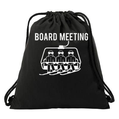 Board Meetings Wintersports Lover Snowboarding Snowboarder Drawstring Bag