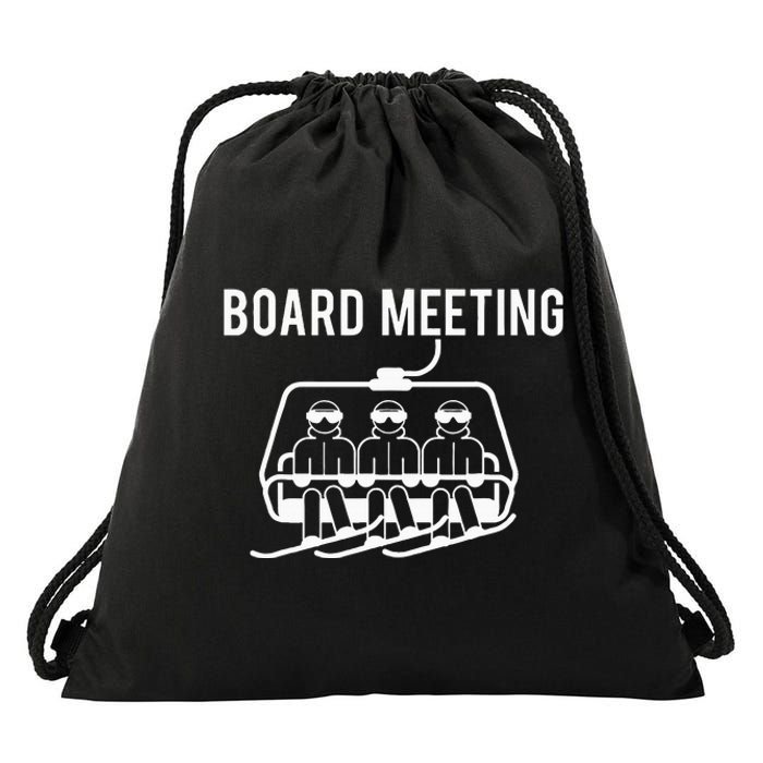 Board Meetings Wintersports Lover Snowboarding Snowboarder Drawstring Bag