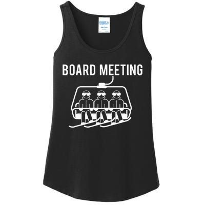 Board Meetings Wintersports Lover Snowboarding Snowboarder Ladies Essential Tank