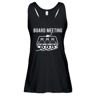 Board Meetings Wintersports Lover Snowboarding Snowboarder Ladies Essential Flowy Tank