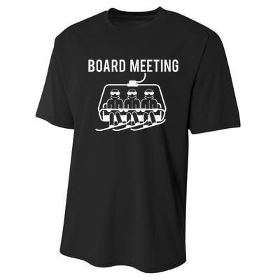 Board Meetings Wintersports Lover Snowboarding Snowboarder Performance Sprint T-Shirt