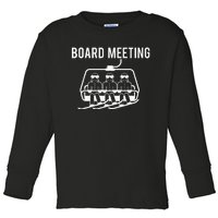 Board Meetings Wintersports Lover Snowboarding Snowboarder Toddler Long Sleeve Shirt