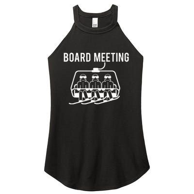 Board Meetings Wintersports Lover Snowboarding Snowboarder Women's Perfect Tri Rocker Tank