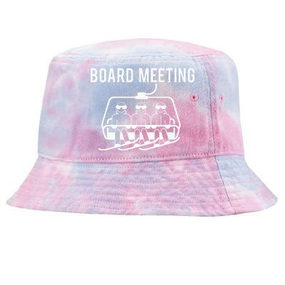 Board Meetings Wintersports Lover Snowboarding Snowboarder Tie-Dyed Bucket Hat