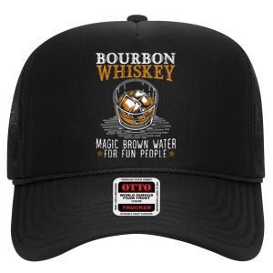 Bourbon Magic Water Malt Scotch Meaningful Gift High Crown Mesh Back Trucker Hat