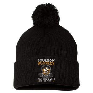 Bourbon Magic Water Malt Scotch Meaningful Gift Pom Pom 12in Knit Beanie