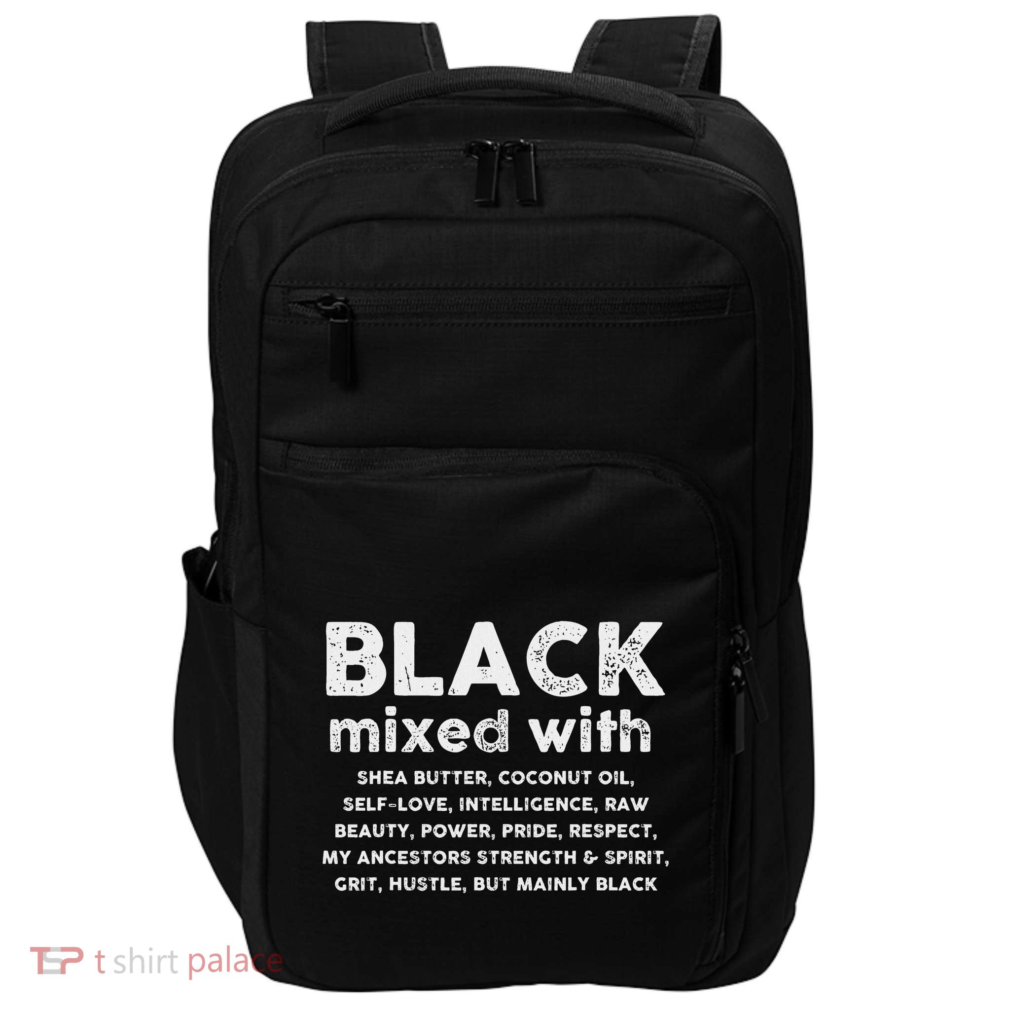 Black Mixed With Shea Butter Afro American Impact Tech Backpack