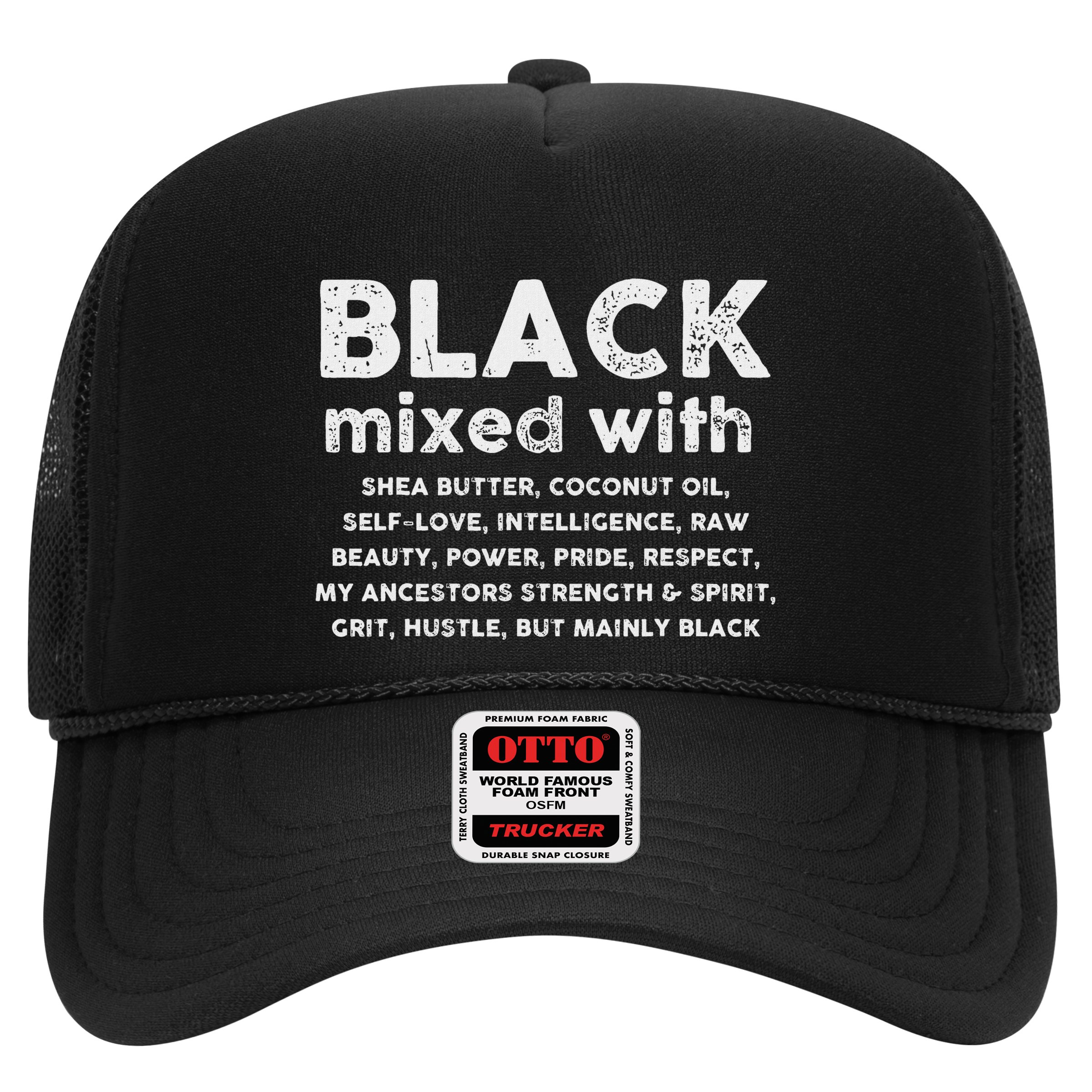 Black Mixed With Shea Butter Afro American Hat