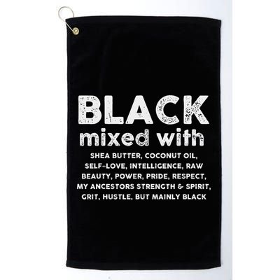 Black Mixed With Shea Butter Afro American Golf Towel