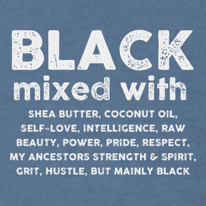 Black Mixed With Shea Butter Afro American Garment-Dyed Sweatshirt