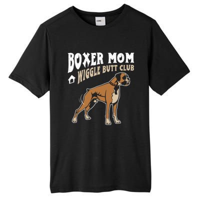 Boxer Mom Wiggle Butt Club Design Boxer Design Dog Design Funny Gift Tall Fusion ChromaSoft Performance T-Shirt