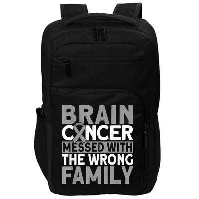 Brain messed with the wrong family Brain Cancer Impact Tech Backpack
