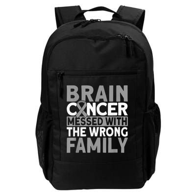 Brain messed with the wrong family Brain Cancer Backpack