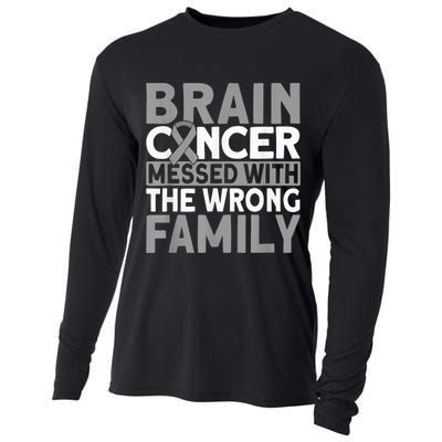 Brain messed with the wrong family Brain Cancer Cooling Performance Long Sleeve Crew
