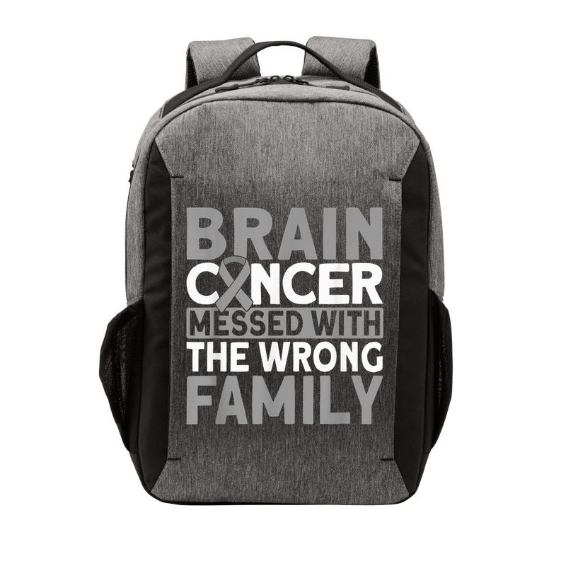 Brain messed with the wrong family Brain Cancer Vector Backpack