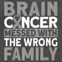 Brain messed with the wrong family Brain Cancer Vector Backpack