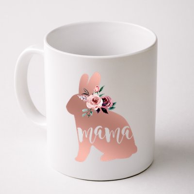 Bunny Mama With Rose Flower Gift Coffee Mug