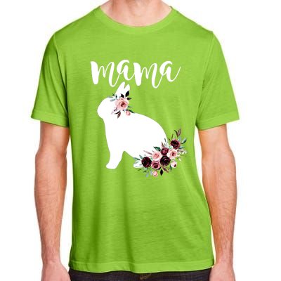 Bunny Mama With Rose Flowers Graphic Funny Gift Adult ChromaSoft Performance T-Shirt