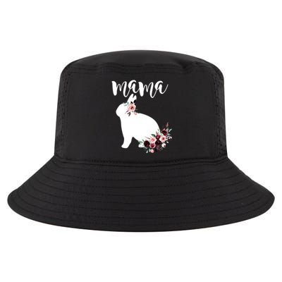 Bunny Mama With Rose Flowers Graphic Funny Gift Cool Comfort Performance Bucket Hat