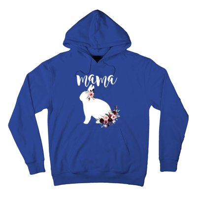 Bunny Mama With Rose Flowers Graphic Funny Gift Hoodie